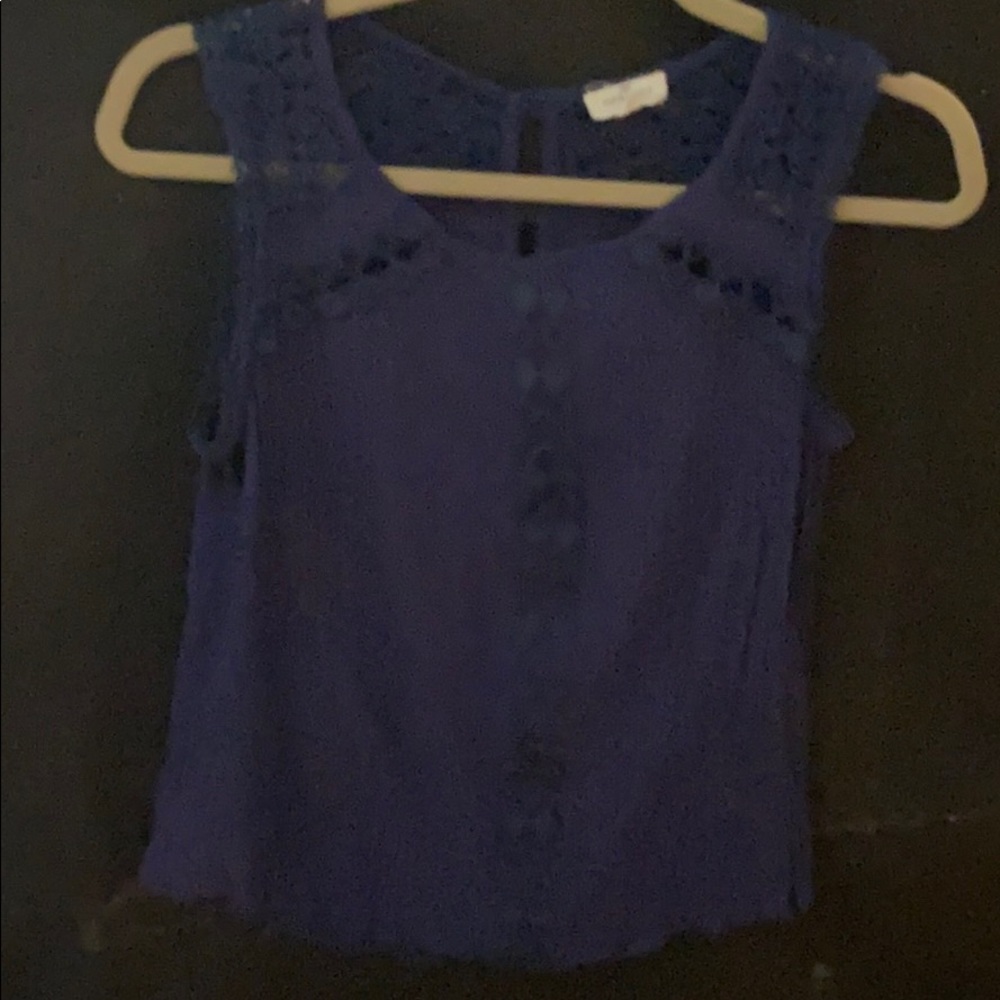 Indigo colored tank top